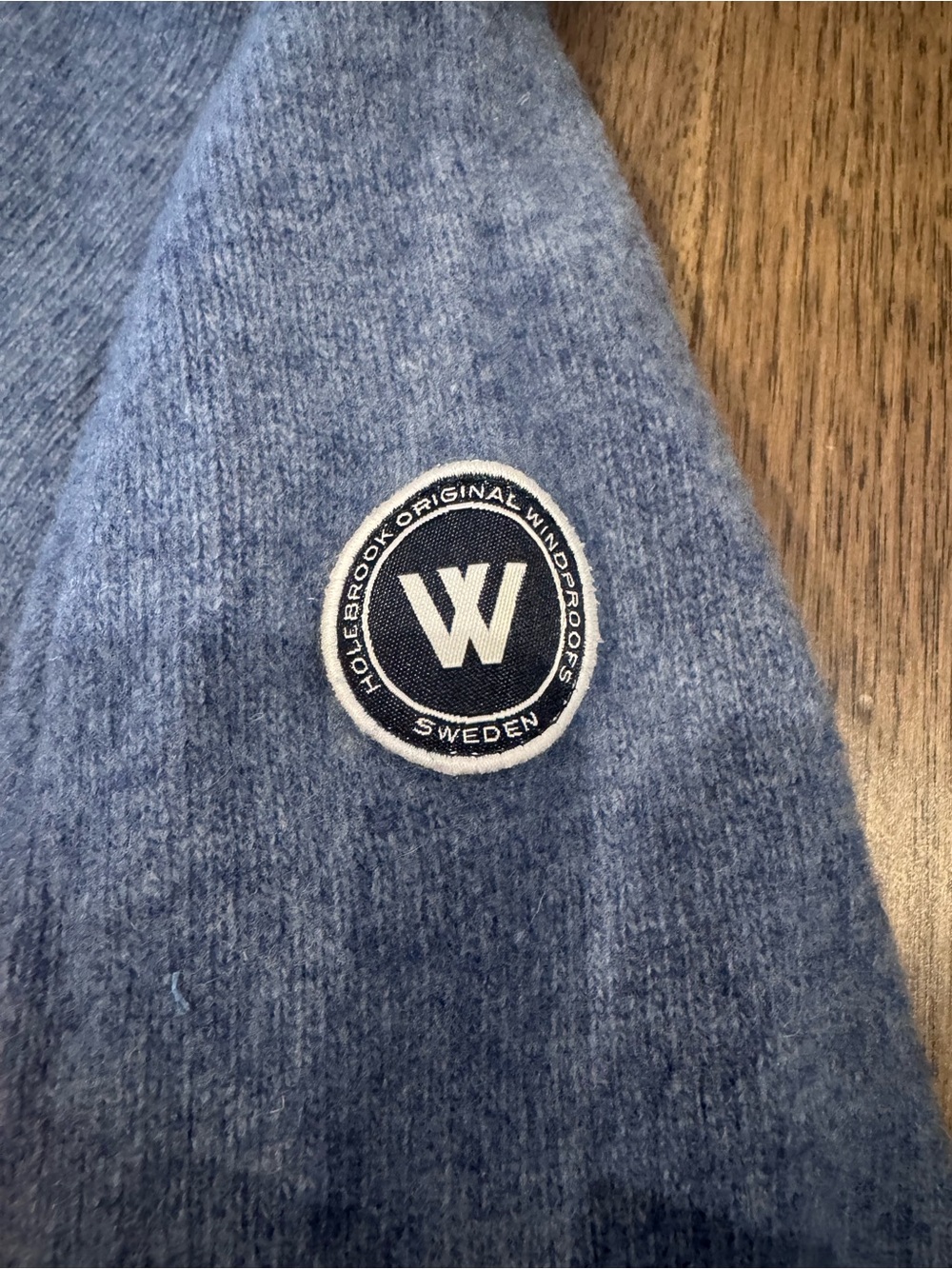 Holebrook Sweden blue windproof funnel neck wool sweater - Picture 7 of 9